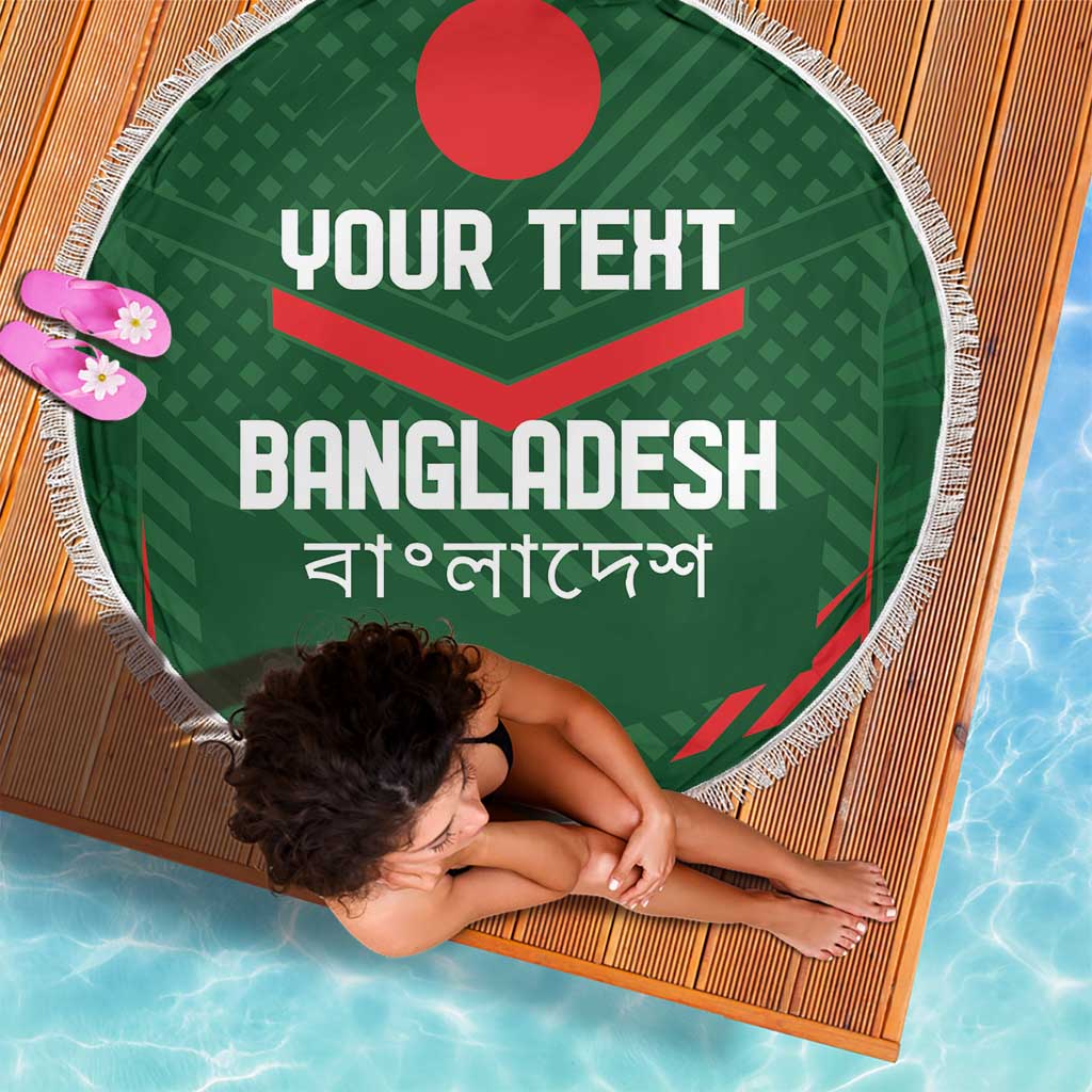 Custom Bangladesh Cricket Beach Blanket Go Tigers Sporty Version