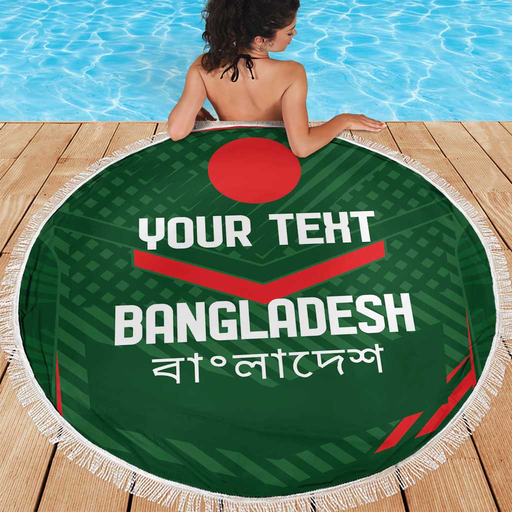 Custom Bangladesh Cricket Beach Blanket Go Tigers Sporty Version