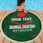 Custom Bangladesh Cricket Beach Blanket Go Tigers Sporty Version