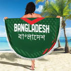 Custom Bangladesh Cricket Beach Blanket Go Tigers Sporty Version