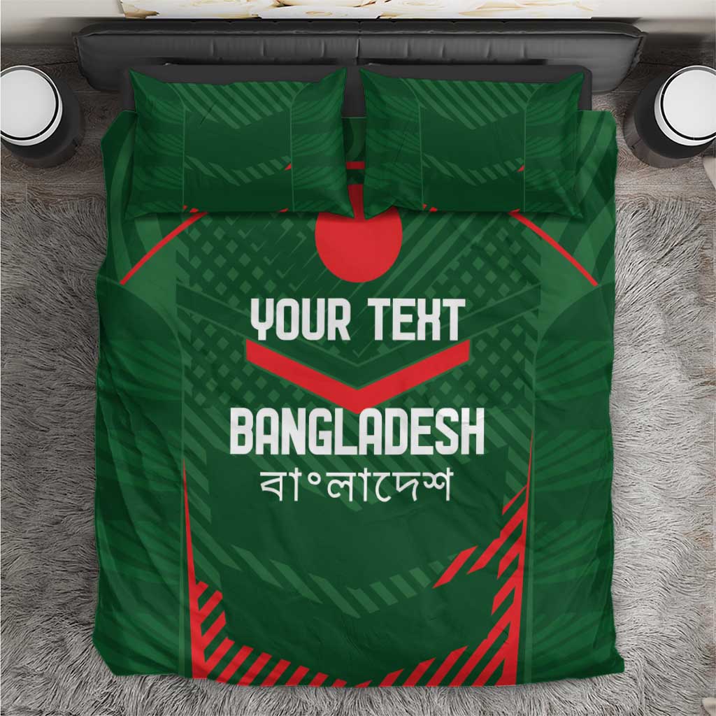 Custom Bangladesh Cricket Bedding Set Go Tigers Sporty Version