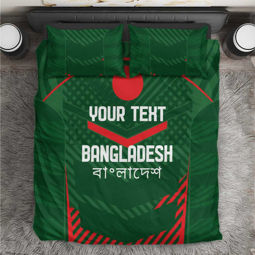 Custom Bangladesh Cricket Bedding Set Go Tigers Sporty Version