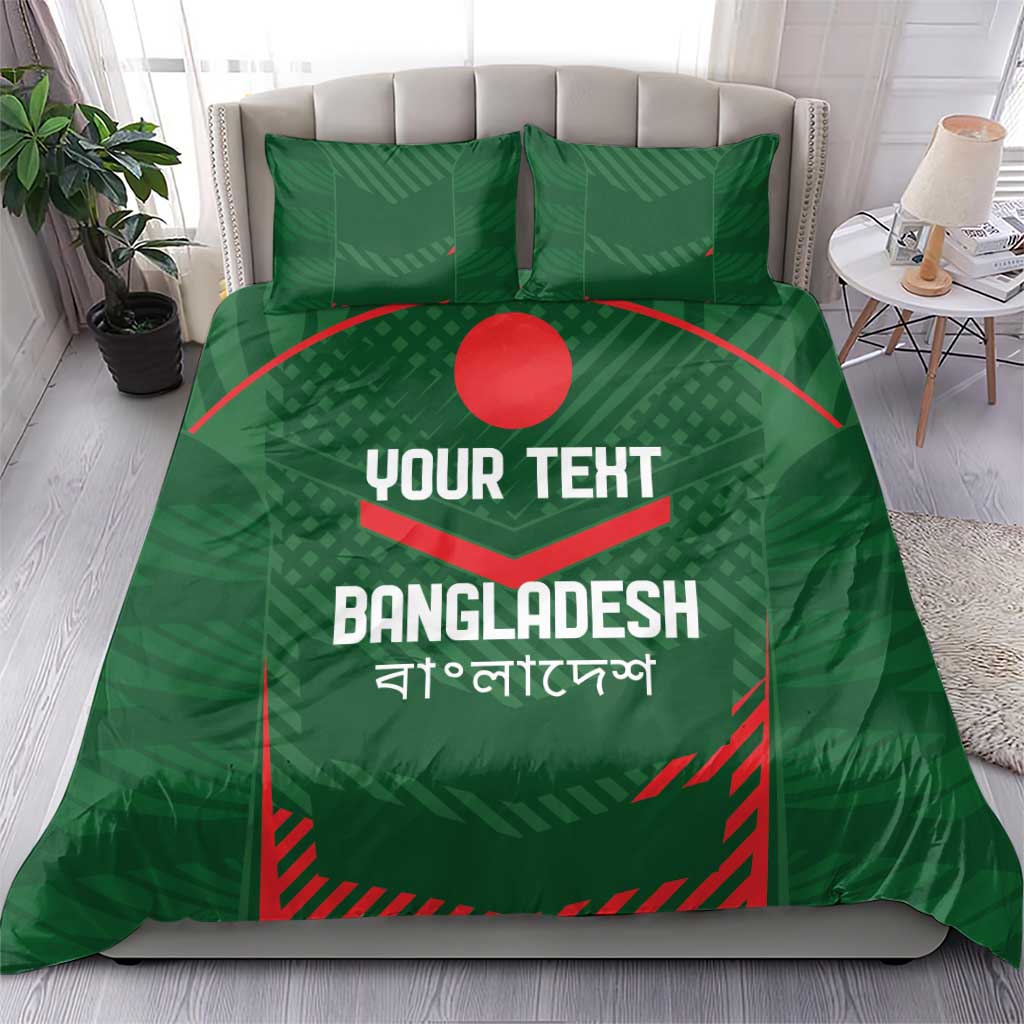 Custom Bangladesh Cricket Bedding Set Go Tigers Sporty Version