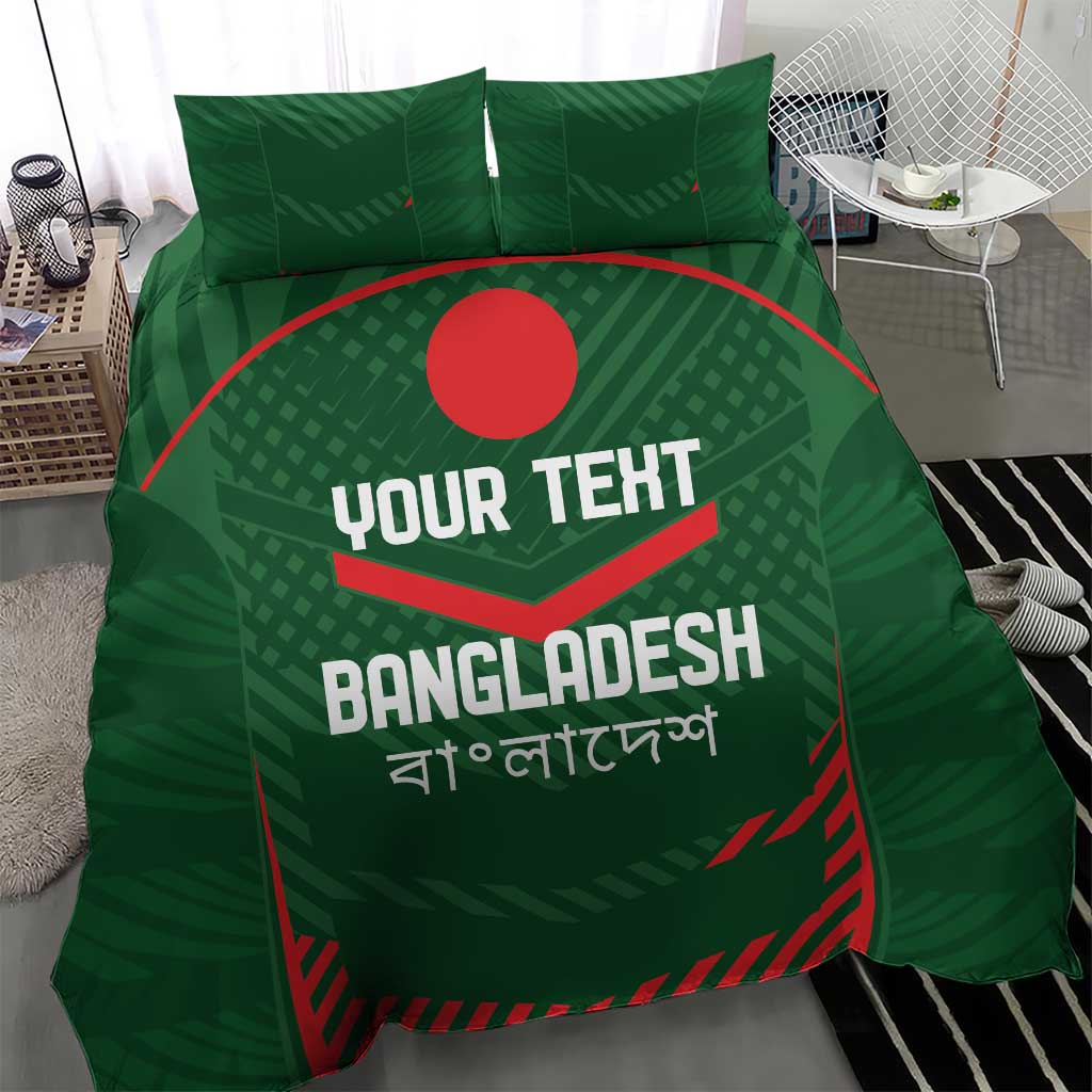 Custom Bangladesh Cricket Bedding Set Go Tigers Sporty Version