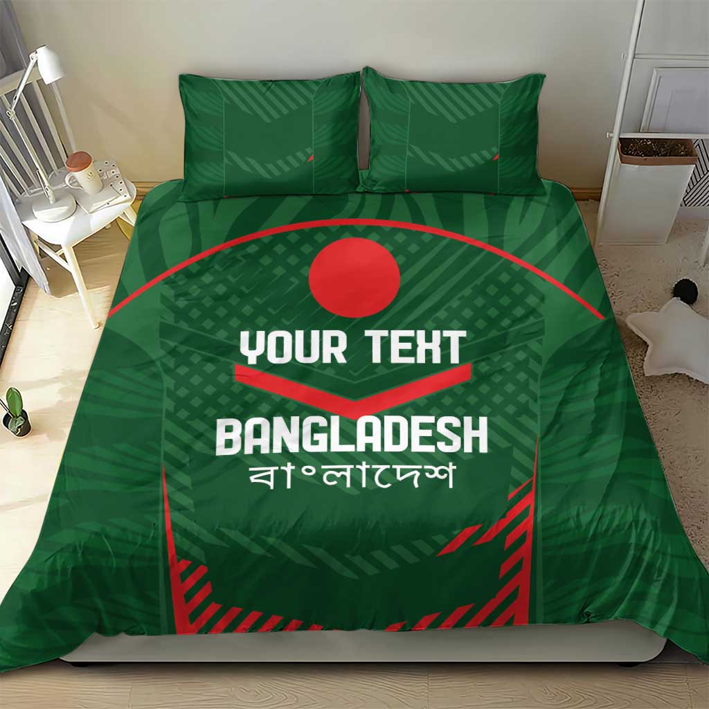 Custom Bangladesh Cricket Bedding Set Go Tigers Sporty Version
