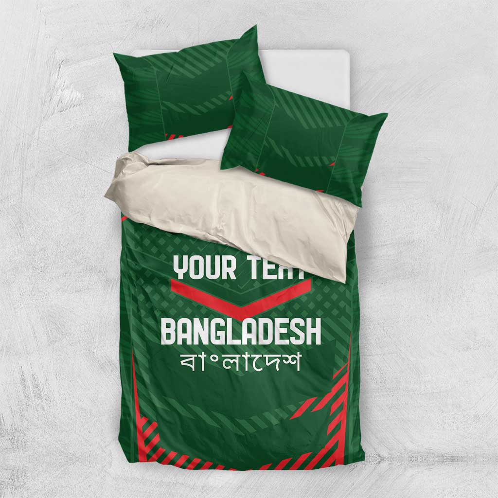 Custom Bangladesh Cricket Bedding Set Go Tigers Sporty Version