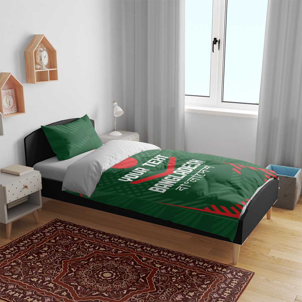 Custom Bangladesh Cricket Bedding Set Go Tigers Sporty Version