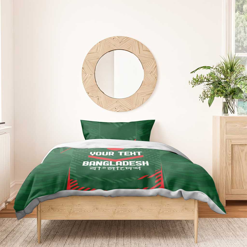 Custom Bangladesh Cricket Bedding Set Go Tigers Sporty Version