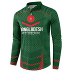 Custom Bangladesh Cricket Button Sweatshirt Go Tigers Sporty Version