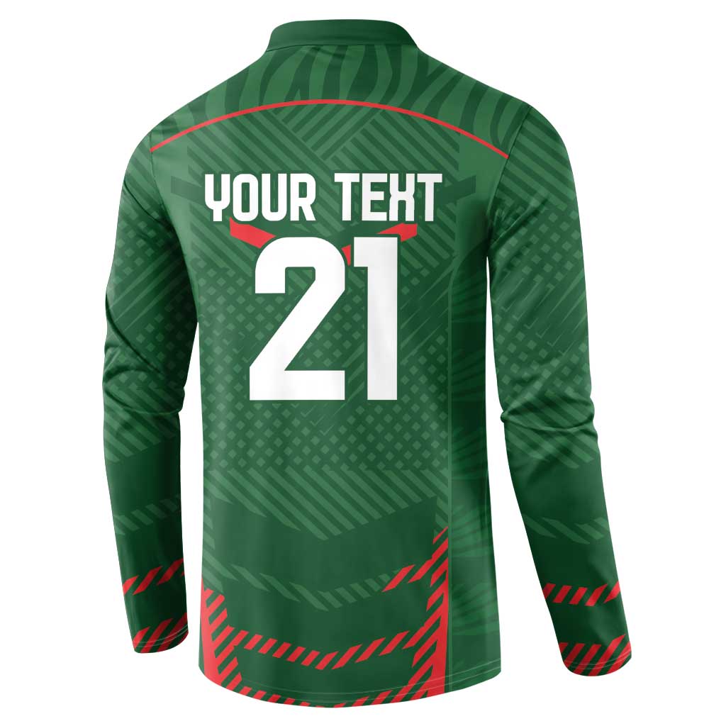 Custom Bangladesh Cricket Button Sweatshirt Go Tigers Sporty Version