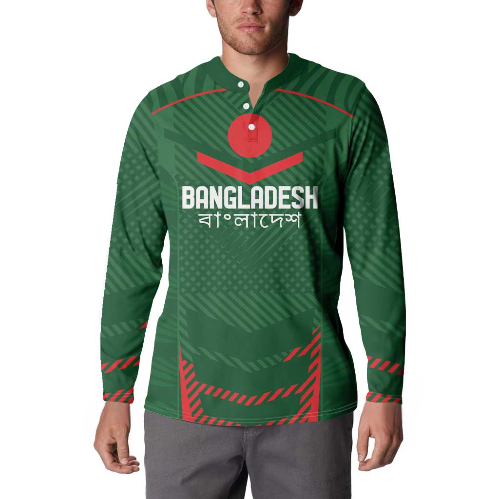 Custom Bangladesh Cricket Button Sweatshirt Go Tigers Sporty Version