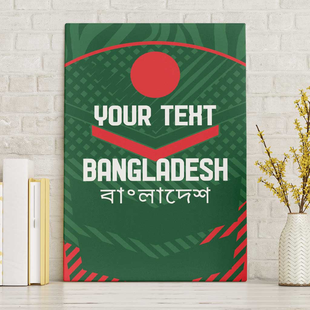 Custom Bangladesh Cricket Canvas Wall Art Go Tigers Sporty Version