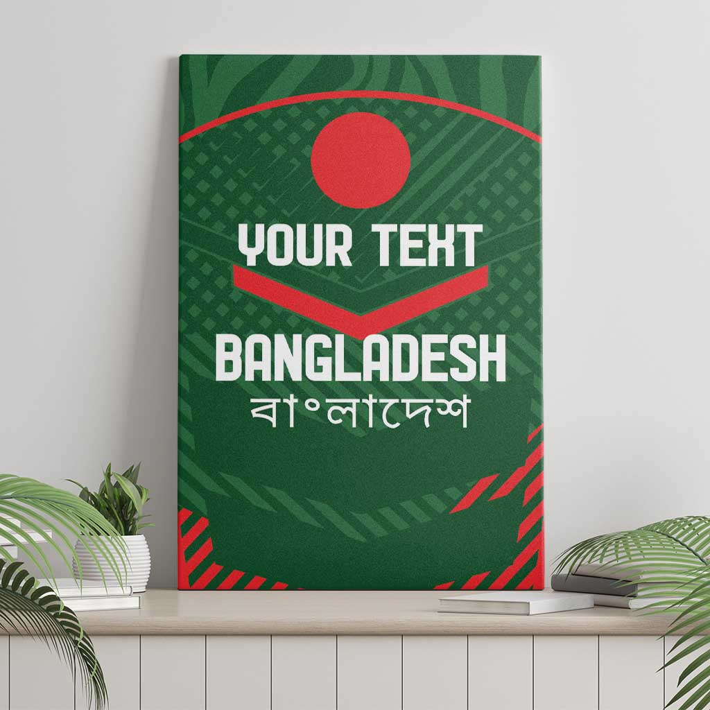 Custom Bangladesh Cricket Canvas Wall Art Go Tigers Sporty Version