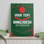 Custom Bangladesh Cricket Canvas Wall Art Go Tigers Sporty Version