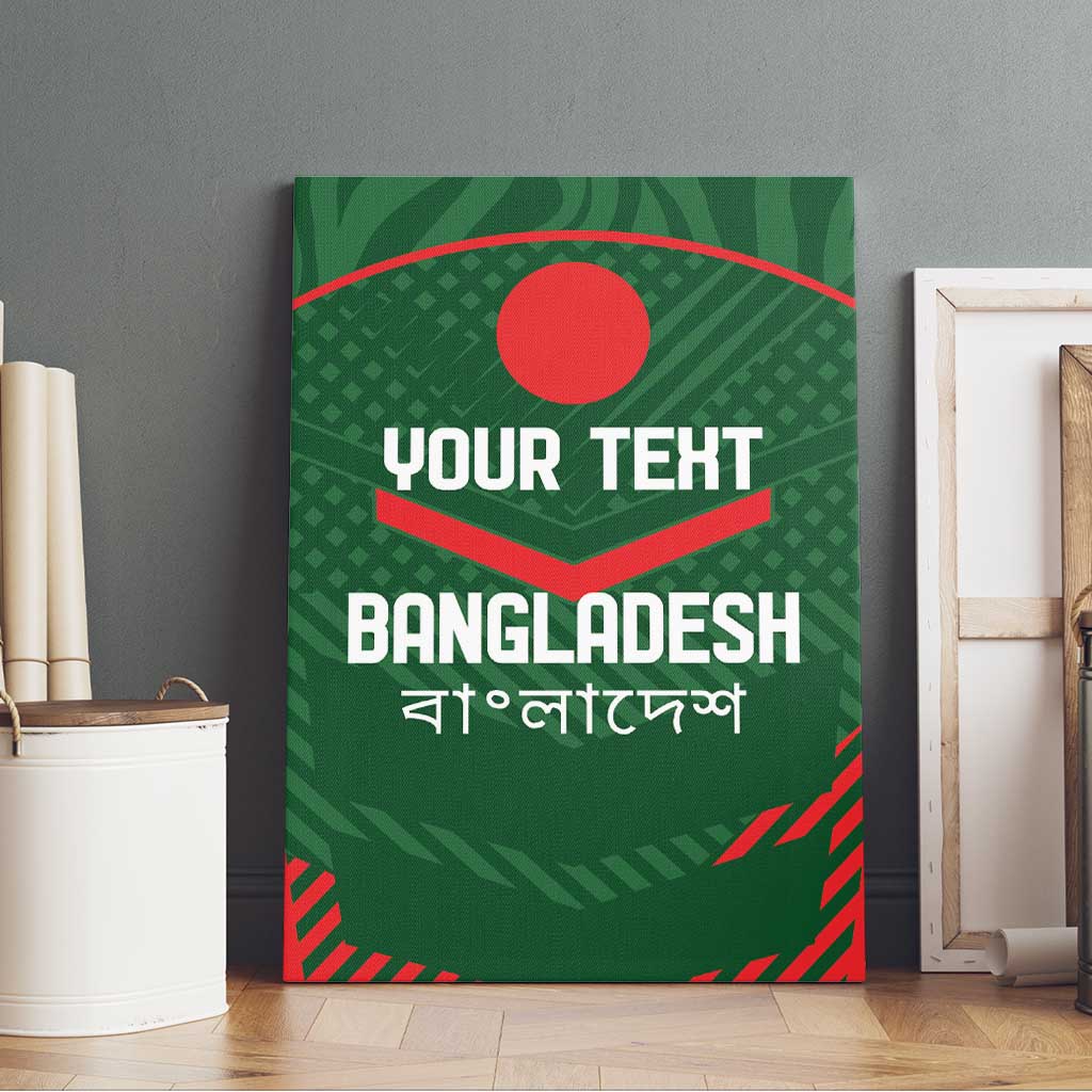 Custom Bangladesh Cricket Canvas Wall Art Go Tigers Sporty Version