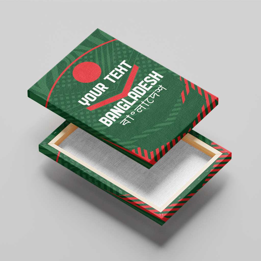 Custom Bangladesh Cricket Canvas Wall Art Go Tigers Sporty Version