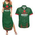Custom Bangladesh Cricket Couples Matching Summer Maxi Dress and Hawaiian Shirt Go Tigers Sporty Version