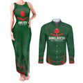 Custom Bangladesh Cricket Couples Matching Tank Maxi Dress and Long Sleeve Button Shirt Go Tigers Sporty Version