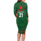 Custom Bangladesh Cricket Family Matching Long Sleeve Bodycon Dress and Hawaiian Shirt Go Tigers Sporty Version