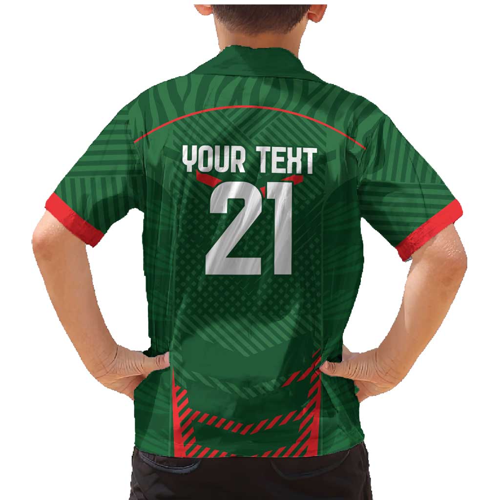 Custom Bangladesh Cricket Family Matching Mermaid Dress and Hawaiian Shirt Go Tigers Sporty Version