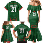 Custom Bangladesh Cricket Family Matching Mermaid Dress and Hawaiian Shirt Go Tigers Sporty Version