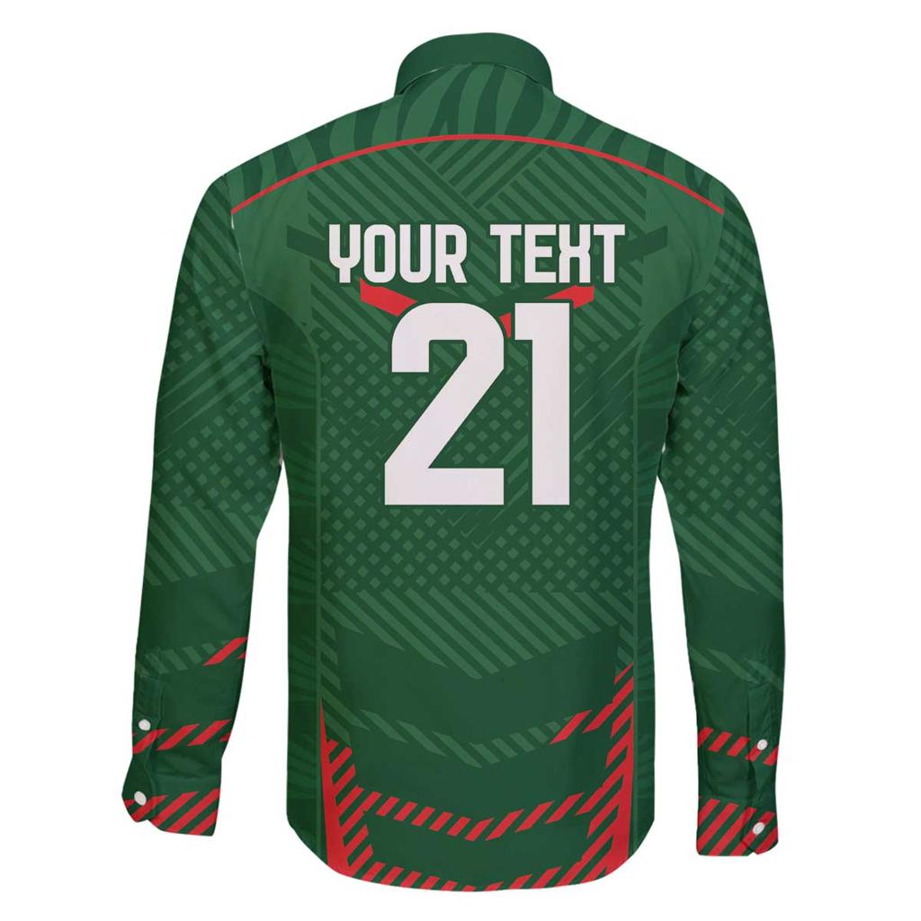 Custom Bangladesh Cricket Family Matching Off The Shoulder Long Sleeve Dress and Hawaiian Shirt Go Tigers Sporty Version