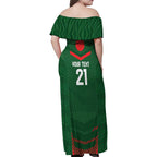 Custom Bangladesh Cricket Family Matching Off Shoulder Maxi Dress and Hawaiian Shirt Go Tigers Sporty Version