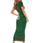 Custom Bangladesh Cricket Family Matching Short Sleeve Bodycon Dress and Hawaiian Shirt Go Tigers Sporty Version