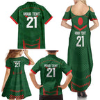 Custom Bangladesh Cricket Family Matching Summer Maxi Dress and Hawaiian Shirt Go Tigers Sporty Version