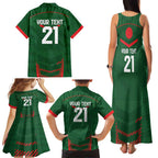 Custom Bangladesh Cricket Family Matching Tank Maxi Dress and Hawaiian Shirt Go Tigers Sporty Version
