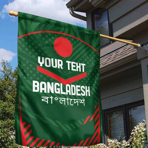 Custom Bangladesh Cricket Garden Flag Go Tigers Sporty Version