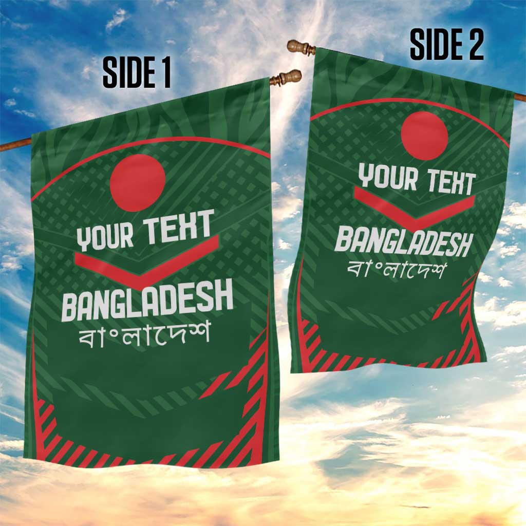 Custom Bangladesh Cricket Garden Flag Go Tigers Sporty Version