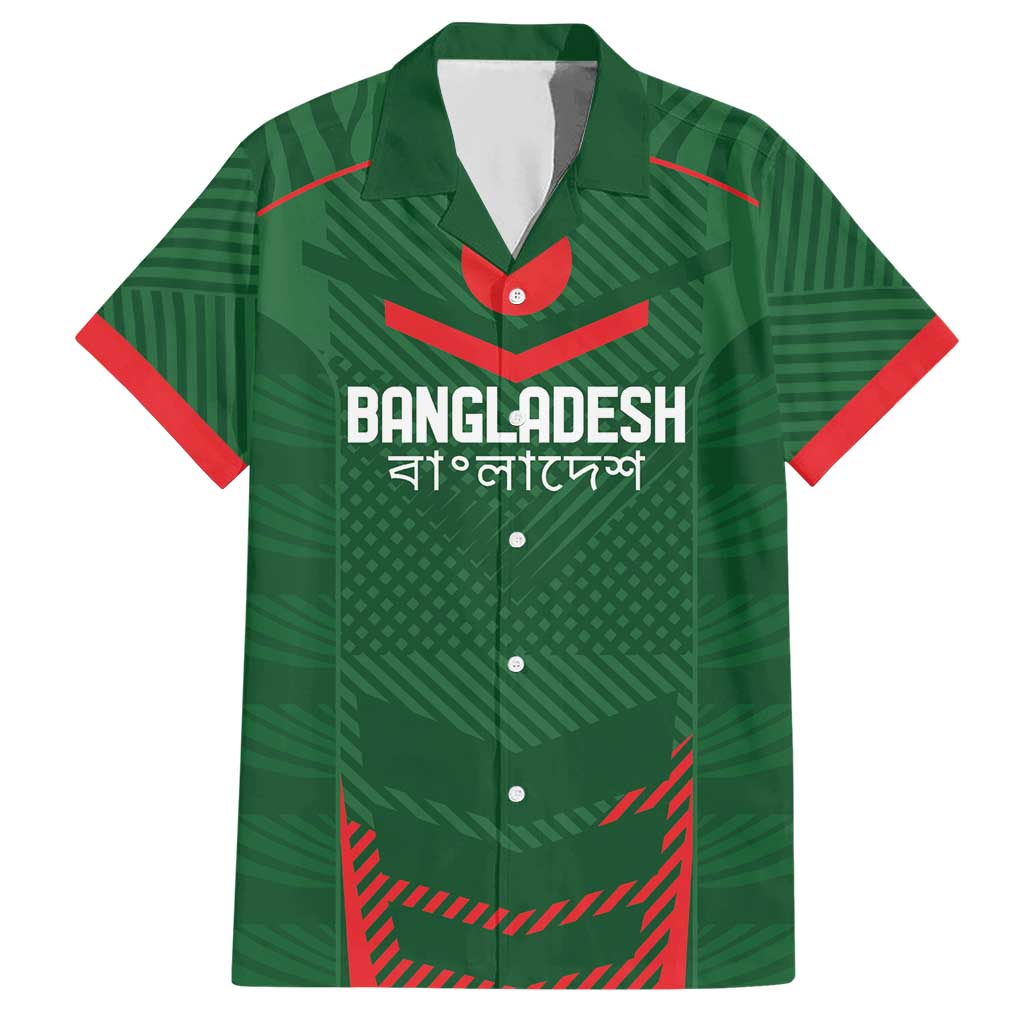 Custom Bangladesh Cricket Hawaiian Shirt Go Tigers Sporty Version