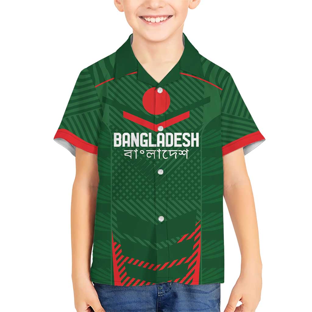 Custom Bangladesh Cricket Hawaiian Shirt Go Tigers Sporty Version