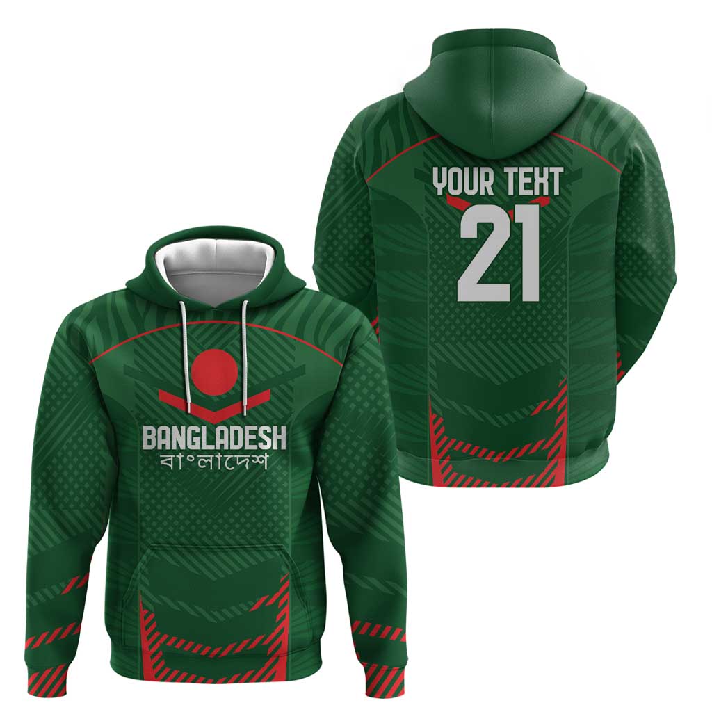Custom Bangladesh Cricket Hoodie Go Tigers Sporty Version