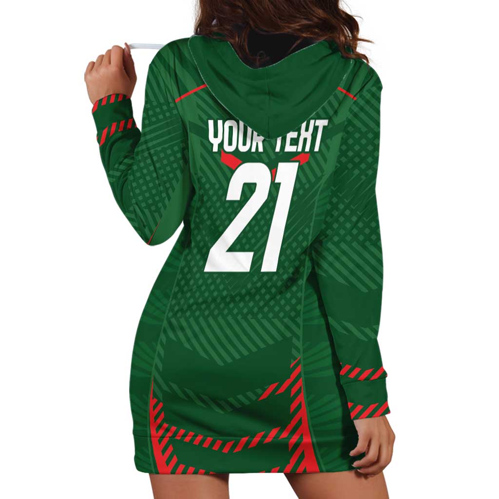 Custom Bangladesh Cricket Hoodie Dress Go Tigers Sporty Version