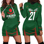 Custom Bangladesh Cricket Hoodie Dress Go Tigers Sporty Version