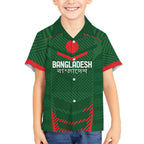 Custom Bangladesh Cricket Kid Hawaiian Shirt Go Tigers Sporty Version