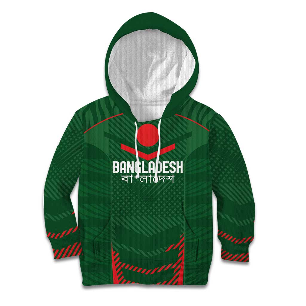 Custom Bangladesh Cricket Kid Hoodie Go Tigers Sporty Version