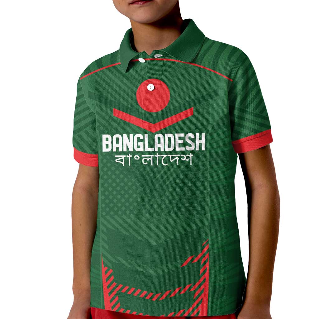 Custom Bangladesh Cricket Kid Polo Shirt Go Tigers Sporty Version