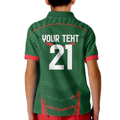 Custom Bangladesh Cricket Kid Polo Shirt Go Tigers Sporty Version