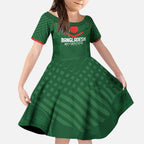 Custom Bangladesh Cricket Kid Short Sleeve Dress Go Tigers Sporty Version