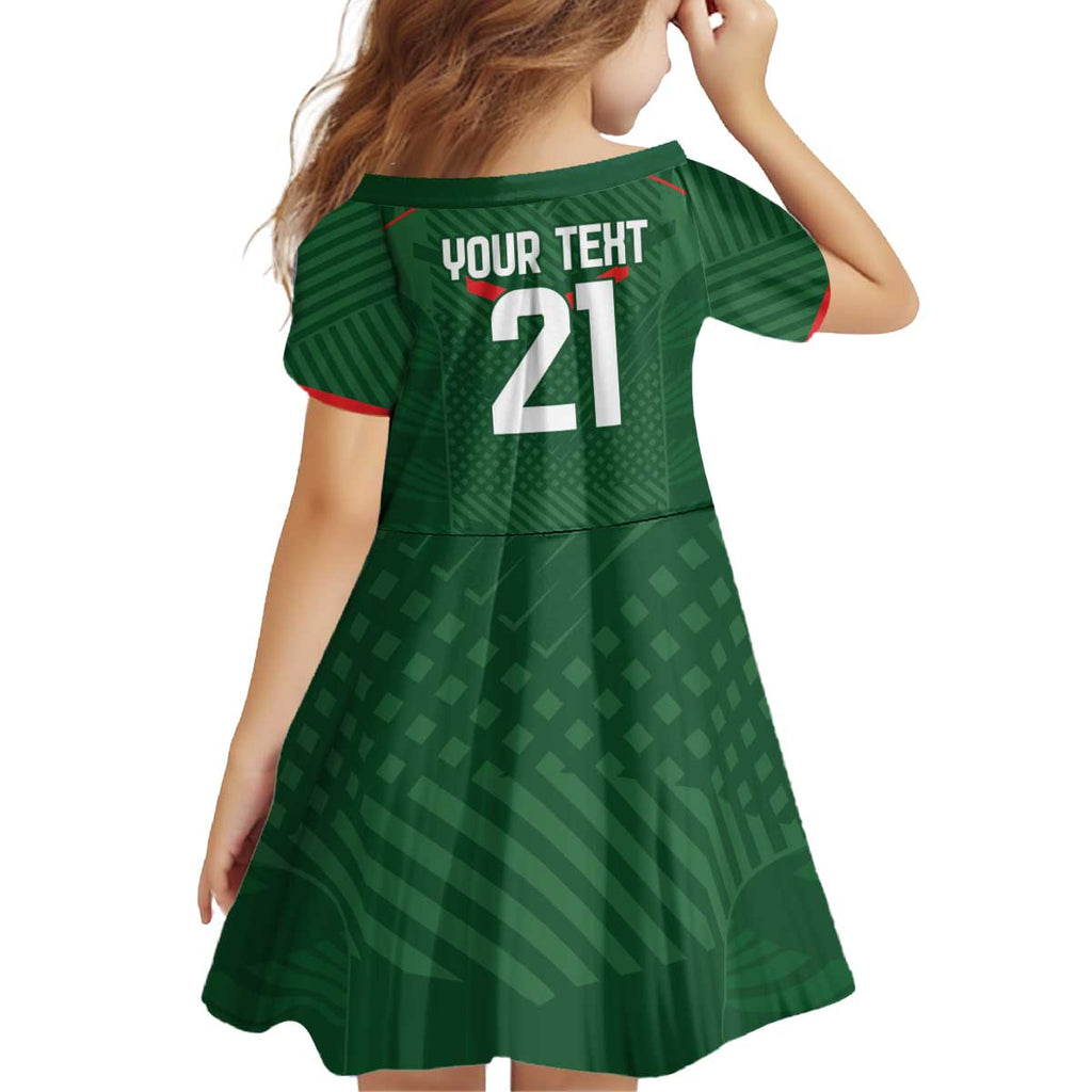 Custom Bangladesh Cricket Kid Short Sleeve Dress Go Tigers Sporty Version