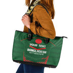 Custom Bangladesh Cricket Leather Tote Bag Go Tigers Sporty Version