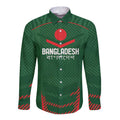 Custom Bangladesh Cricket Long Sleeve Button Shirt Go Tigers Sporty Version