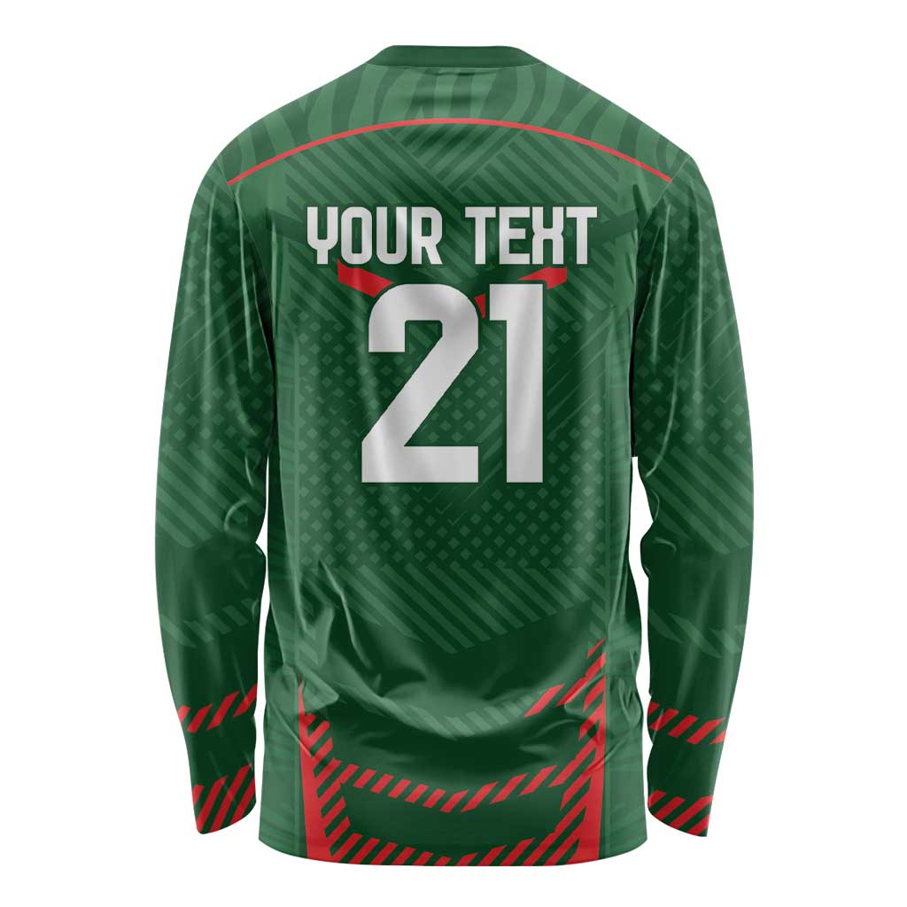 Custom Bangladesh Cricket Long Sleeve Shirt Go Tigers Sporty Version