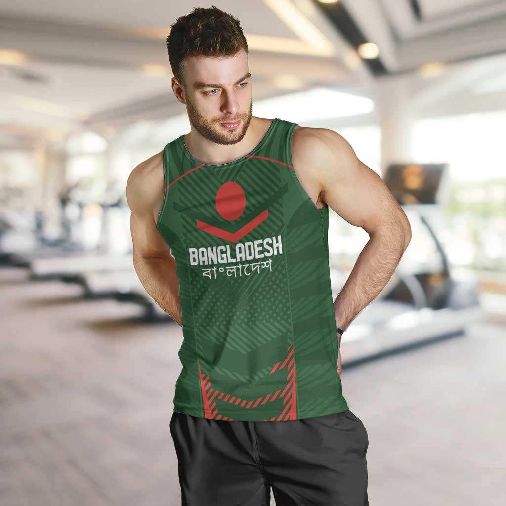Custom Bangladesh Cricket Men Tank Top Go Tigers Sporty Version