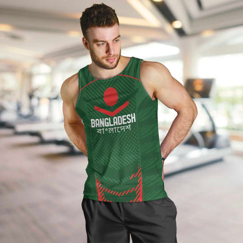 Custom Bangladesh Cricket Men Tank Top Go Tigers Sporty Version