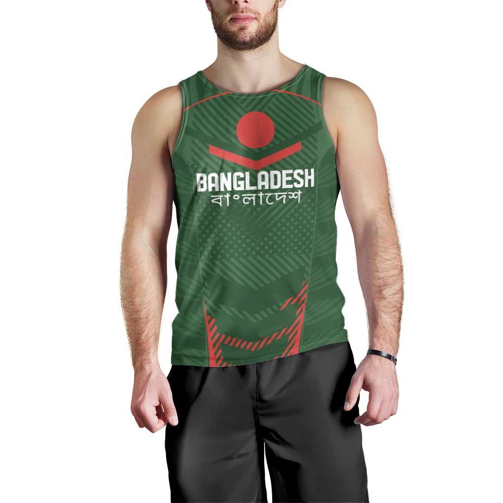 Custom Bangladesh Cricket Men Tank Top Go Tigers Sporty Version
