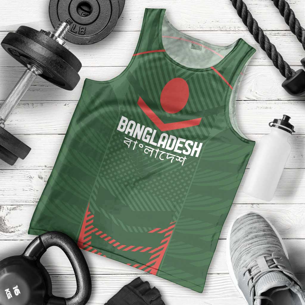 Custom Bangladesh Cricket Men Tank Top Go Tigers Sporty Version